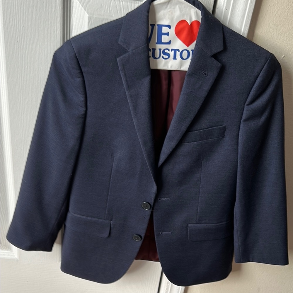 Boys size 8 suit navy blue